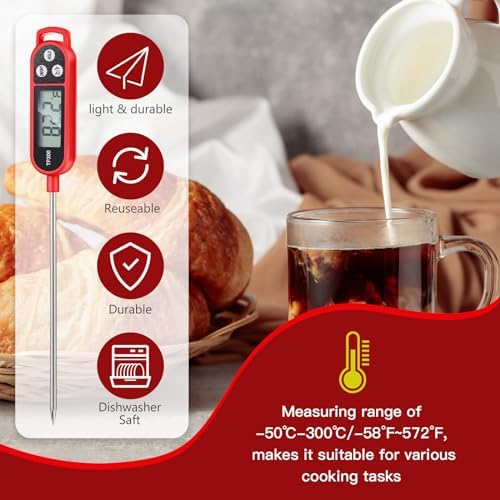 Copkim 6 Pcs Food Thermometer Instant Read Probe BBQ - Image 4