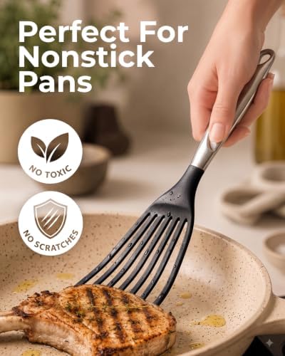Zulay Kitchen Stainless Steel Fish Turner Spatula - Image 5