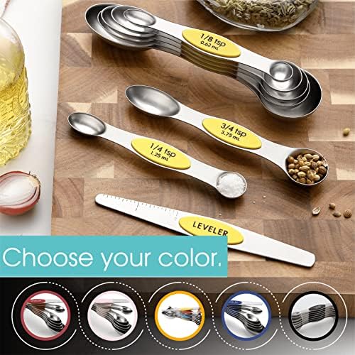 Spring Chef Stainless Steel Magnetic Measuring Spoons Set of 8 - Image 6