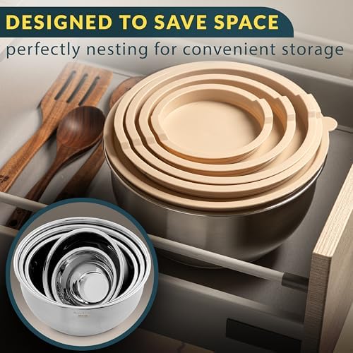 Baker's Signature Stainless Steel Mixing Bowls - Image 5