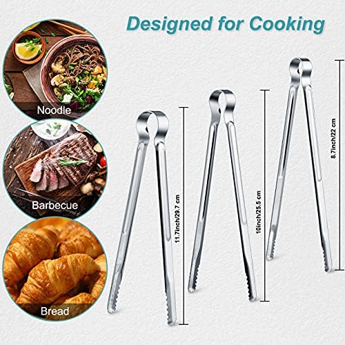 Chengu 3 Pieces Kitchen Tongs Set Stainless Steel - Image 2