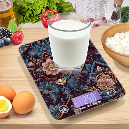 Classical Damascus Flower Food Kitchen Scale Digital Weight Grams and Ounces - Image 7