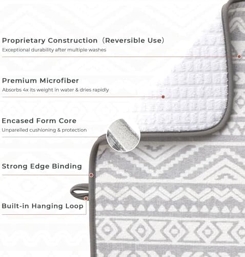 FRESHMINT Dish Drying Mats 2 Pack, Global Bohemian - Image 3