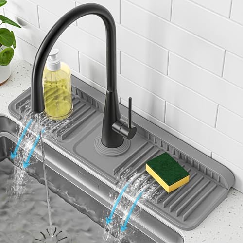 PoYang 17.7 Inch Faucet Mat for Kitchen Sink Splash Guard by PoYang
