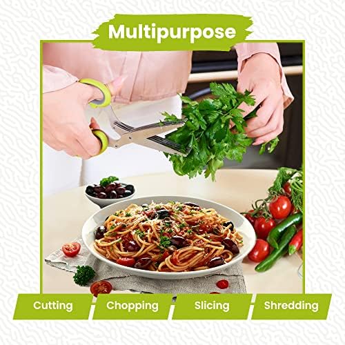 5-Blade Stainless Steel Herb Scissors - Image 6