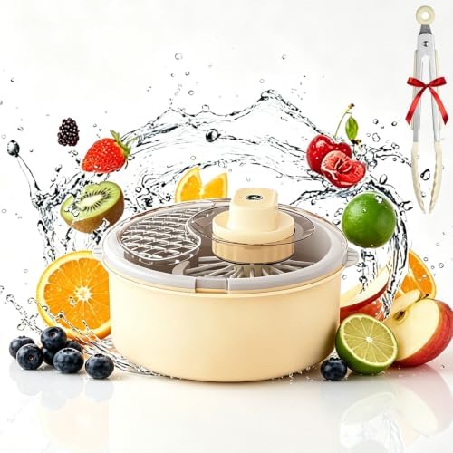 2026 Upgraded Fruit Cleaner Spinner, Fruit Washer Spinner Bowl, Electric Salad by Unknown