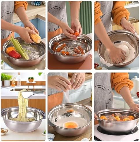 Stainless Steel Colander for Kitchen, 2.5QT Rice Washer Strainer - Image 4