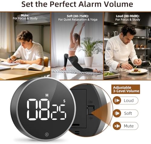 Digital Magnetic Kitchen Timer & Stopwatch - Image 5
