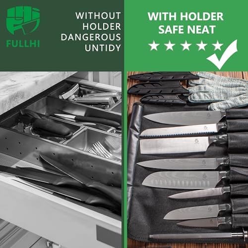 FULLHI 15pcs Japanese Knife Set - Image 5