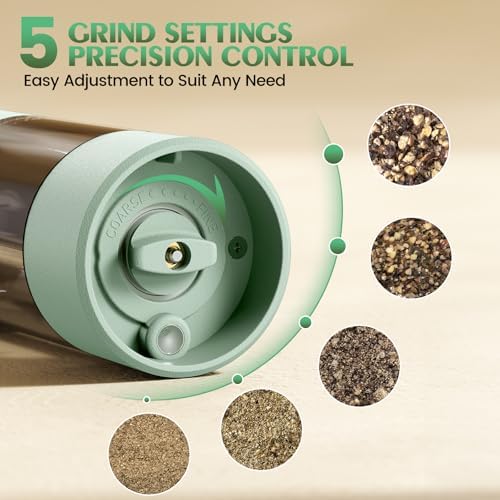 Electric Salt and Pepper Grinder Set Automatic Battery Pepper Mill Shakers - Image 2