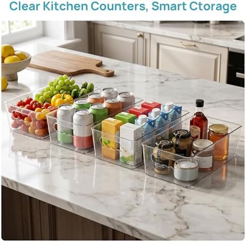 Vtopmart 4pcs Clear Storage Bins - Image 4