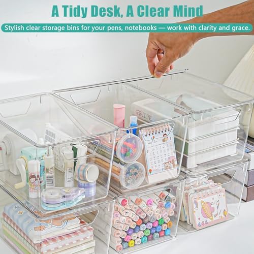 6 Pack Large Clear Storage Bins - Image 5