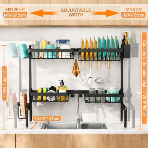 NestOrganix Over The Sink Dish Drying Rack, Dish Drying Rack - Image 3