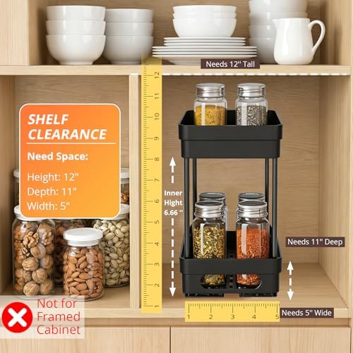 3 Pack Pull Out Spice Rack Organizer - Image 4