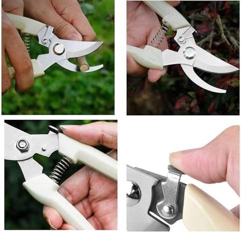2PCS Garden Flower Shears Pruning Shears 6.9 inches Scissors Heavy Duty Plant - Image 5