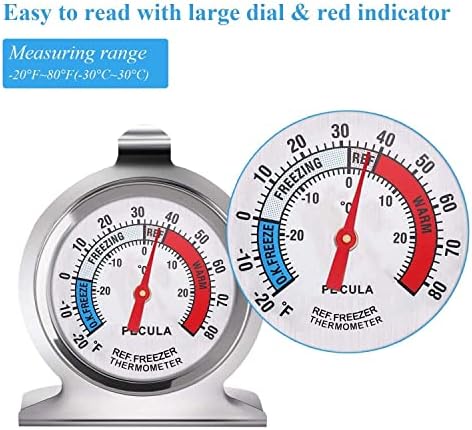 2 Pack Refrigerator Thermometer, 30-30°C/20-80°F, Classic Fridge Thermometer - Image 2