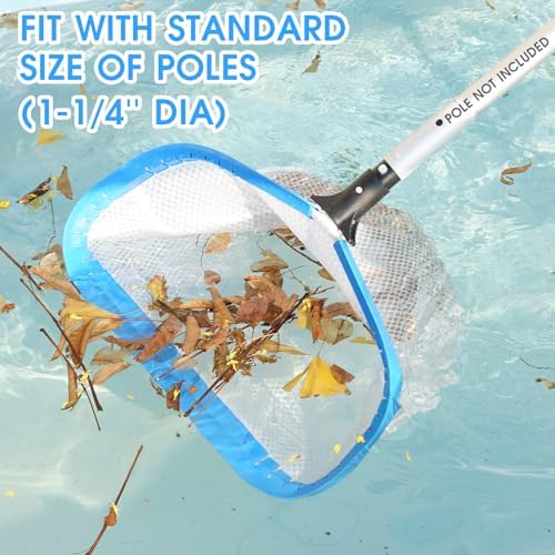TidyMister New Diamond Netting Double-Layer Pool Net 18'' Heavy Duty Leaf Rake - Image 5