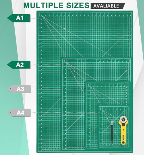 Density-upgraded 18" x 24" Self Healing Sewing Mat, Idemeet Rotary Sewing Mat - Image 3