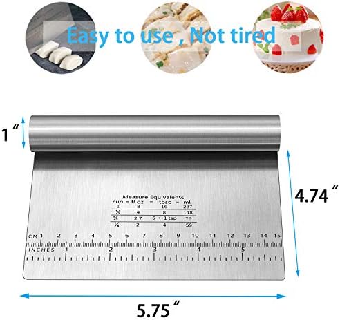 Pro Dough Pastry Scraper/Cutter/Chopper Stainless Steel Mirror Polished - Image 4