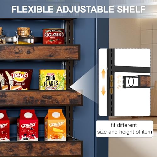 8 Tier Over The Door Pantry Orangizer 2 IN 1 Wall Mounted or Hanging Spice Rack - Image 4