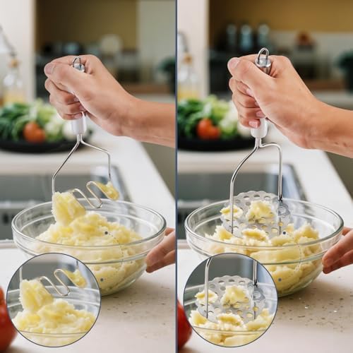 2PCS Stainless Steel Mashed Potato Masher - Image 3