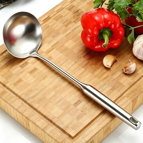 Stainless Steel Pasta Server and Cooking Spoon, Large Soup Ladle, Spaghetti - Image 4