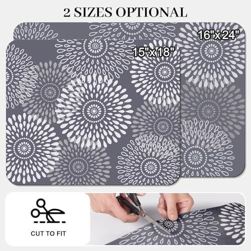 Dish Drying Mat Absorbent Kitchen Counter Mat Rubber Backing Draining Mat - Image 2