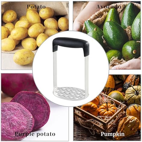 Potato Masher, LCCOWO Stainless Steel Potatoes Masher Kitchen Tool, Mashed - Image 4