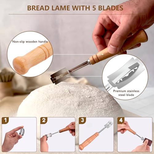 Complete Sourdough Starter Kit, Banneton Bread Proofing Basket - Image 3