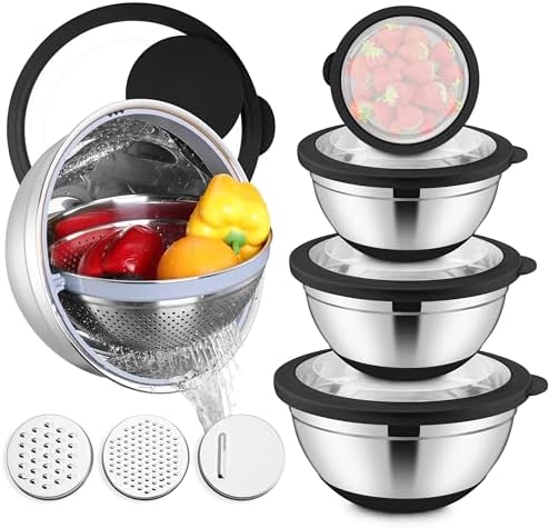 E-far Stainless Steel Mixing Bowls by E-far
