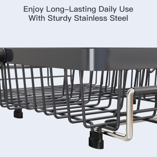 MAJALiS Grey Expandable Dish Drying Rack Over The Sink - Image 5
