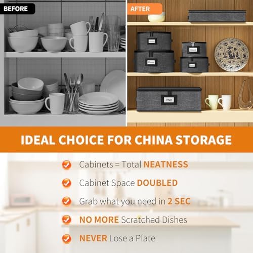 Aokeyee 6-Piece China Storage Containers Set, Hard Shell Moving Boxes - Image 4