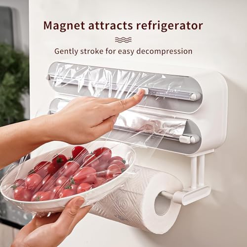 3 in 1 Aluminum Foil and Plastic Wrap Organize Dispenser - Image 2