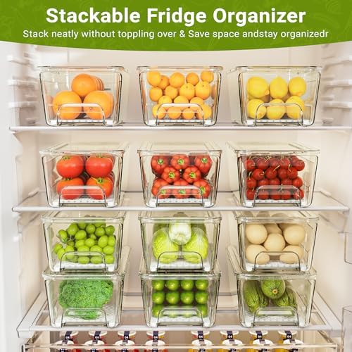 Imncya Easy Access Refrigerator Organizer Bins, 5-Set Fridge Storage Drawer - Image 4