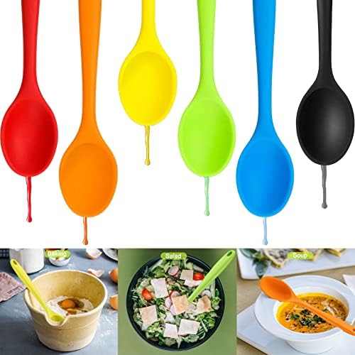 Beieverluck 12 Pack Large Silicone Cooking Spoons 10.8'' Heat Resistant Kitchen - Image 3