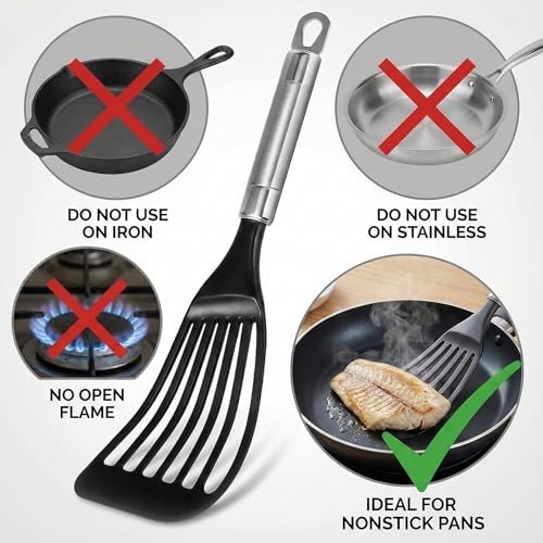 KSENDALO 2 Pack Thin Flexible Fish Spatula - Image 6