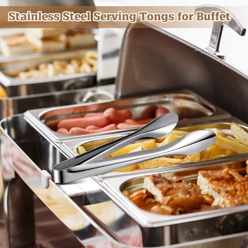 4 Pack Silver Polished Serving Tongs 9 Inch, 12 Inch - Image 5