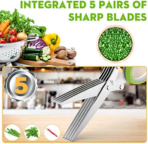 Herb Scissors with 5 Blades and Cover, New Kitchen Gadget 2026 - Image 2