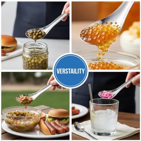 3 Pcs Spherification Spoon, 304 Stainless Steel Small Slotted Spoon - Image 5