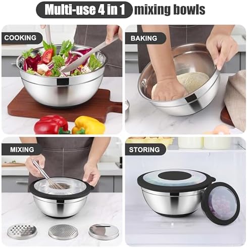 E-far Stainless Steel Mixing Bowls - Image 5