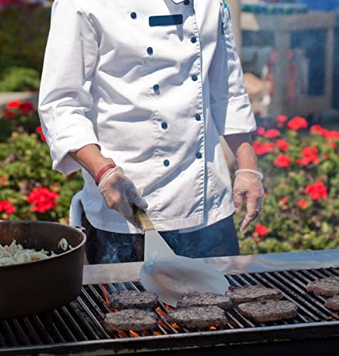 Extra-Large Stainless Steel Wide Spatula Turner Strong Wooden Handle - Image 6