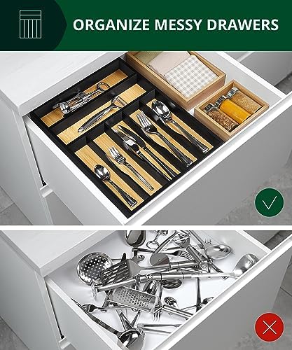 ROYAL CRAFT WOOD Luxury Bamboo Kitchen Drawer Organizer - Image 5