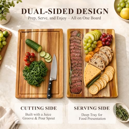 Kikcoin Teak Wood Cutting Board - Image 3