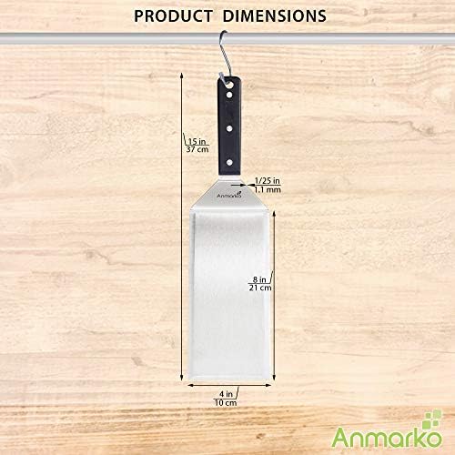 Turner 4x8 Stainless Steel Metal Griddle Spatula - Image 5