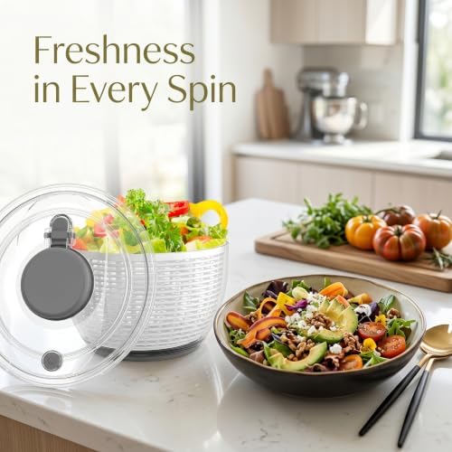 Large 3.6 L Salad Spinner with BPA-Free Bowl - Image 4