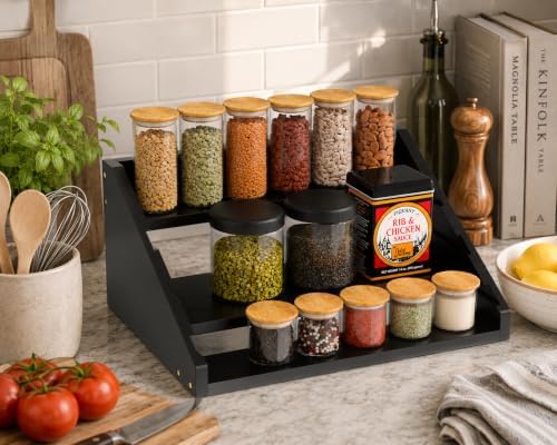 Solid Wood Spice Rack Organizer - Image 6