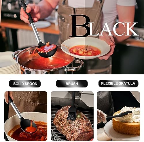 Silicone Kitchen Utensils Set, Umite Chef Large Heat Resistant Cooking Utensil - Image 6