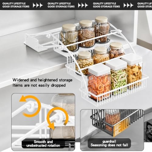 3-Tier Pull Down Spice Rack Organizer Expandable Pull-Out - Image 3