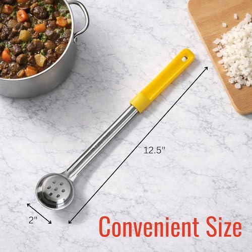1 oz Slotted Stainless Steel Portion Control Ladle Spoodle - - Image 6