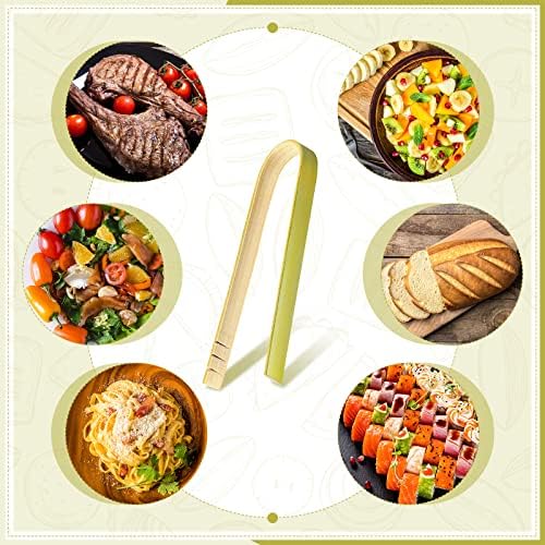 Chengu 240 Pcs Mini Bamboo Tongs Disposable Serving Appetizer, 4 Inch - Image 4